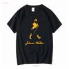 Maglietta Vintage Johnnie Walker Scotch Whiskey Black Classic TUTTE LE TAGLIE vintage Grafica Lavata Elasticizzata Casual Traspirante moda