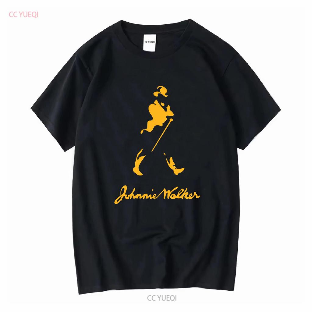 Maglietta Vintage Johnnie Walker Scotch Whiskey Black Classic TUTTE LE TAGLIE vintage Grafica Lavata Elasticizzata Casual Traspirante moda