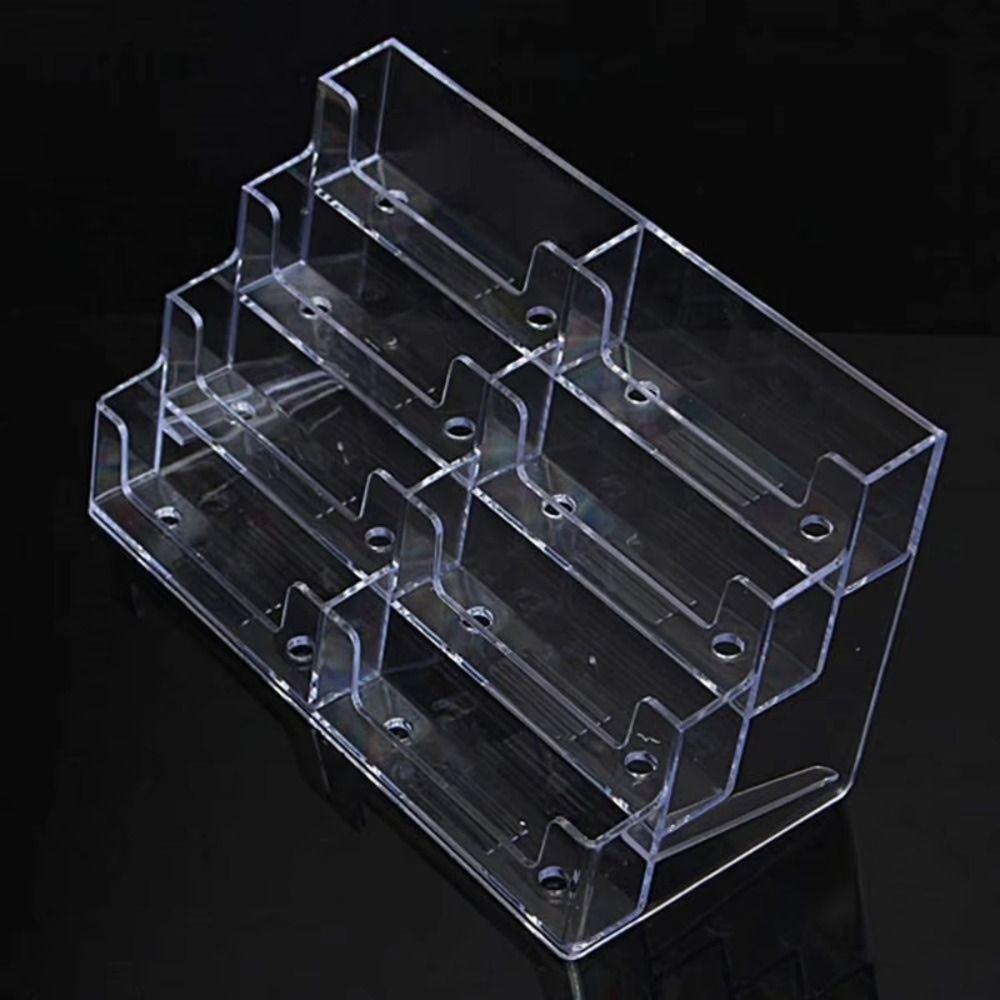 Display Holder Name Card Display Stand Transparent Business Card Storage Box  Organization Stand
