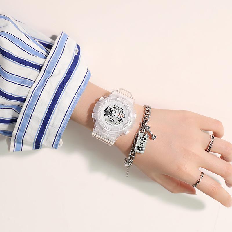 

Unicorn Waterproof Stylish Watch With Electronic Quartz Movement Couple Students White