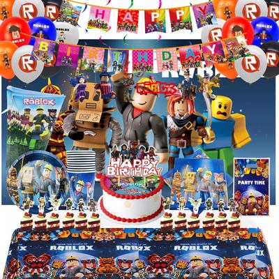Roblox Születésnapi Ünnepi Dekorációk Kellékek Roblox Tevékenység Party Ünnepi Lufik Eldobható Terítékek Pohár Tányér Csecsemő Zuhany Játékok