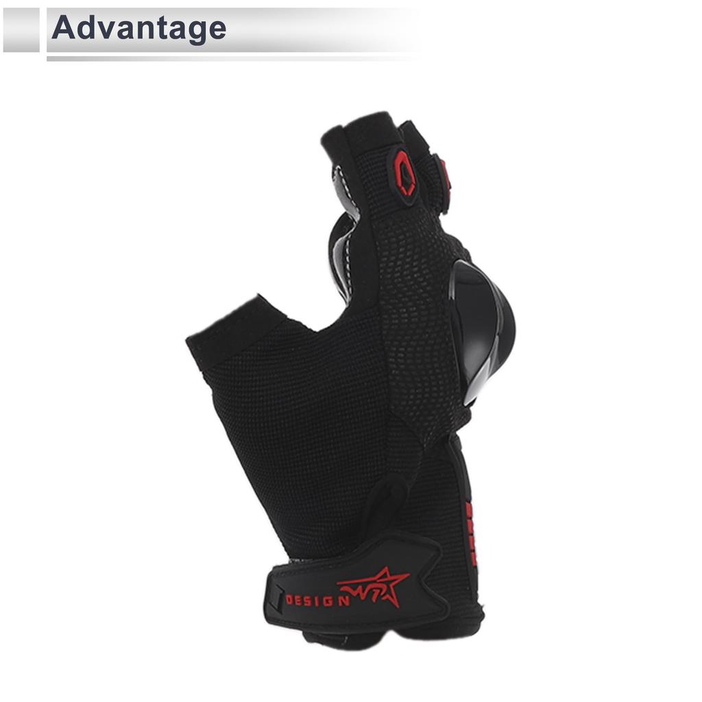 RATCHROLL 1 Pair Motorcycle Gloves Spring Summer Breathable Smartphone Touch XL Red Black Breathable Cloth TPU