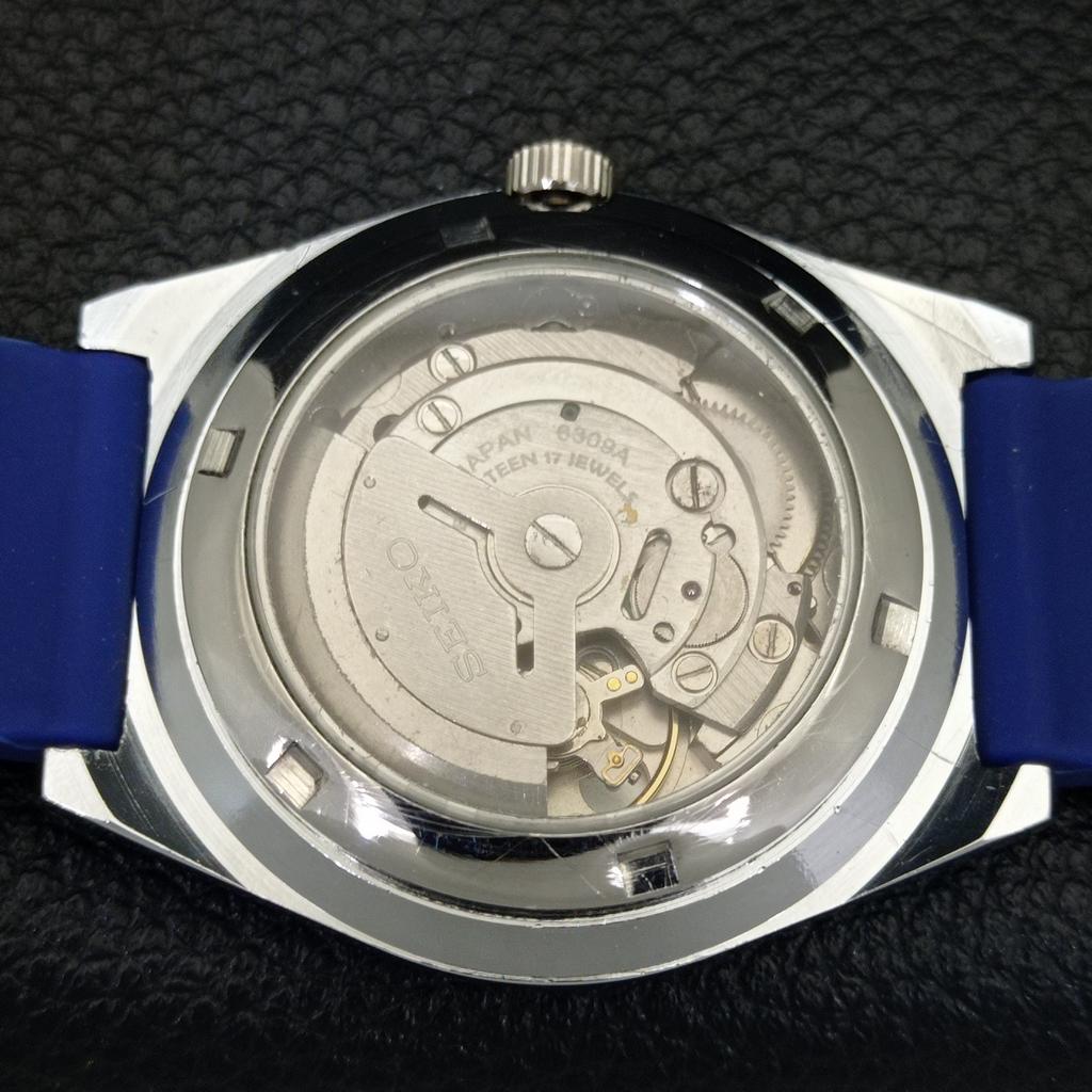 REFURBISHED VINTAGE SEIKO 5 AUTOMATIC 6309A JAPAN MENS BLUE DIAL WATCH a440898-4