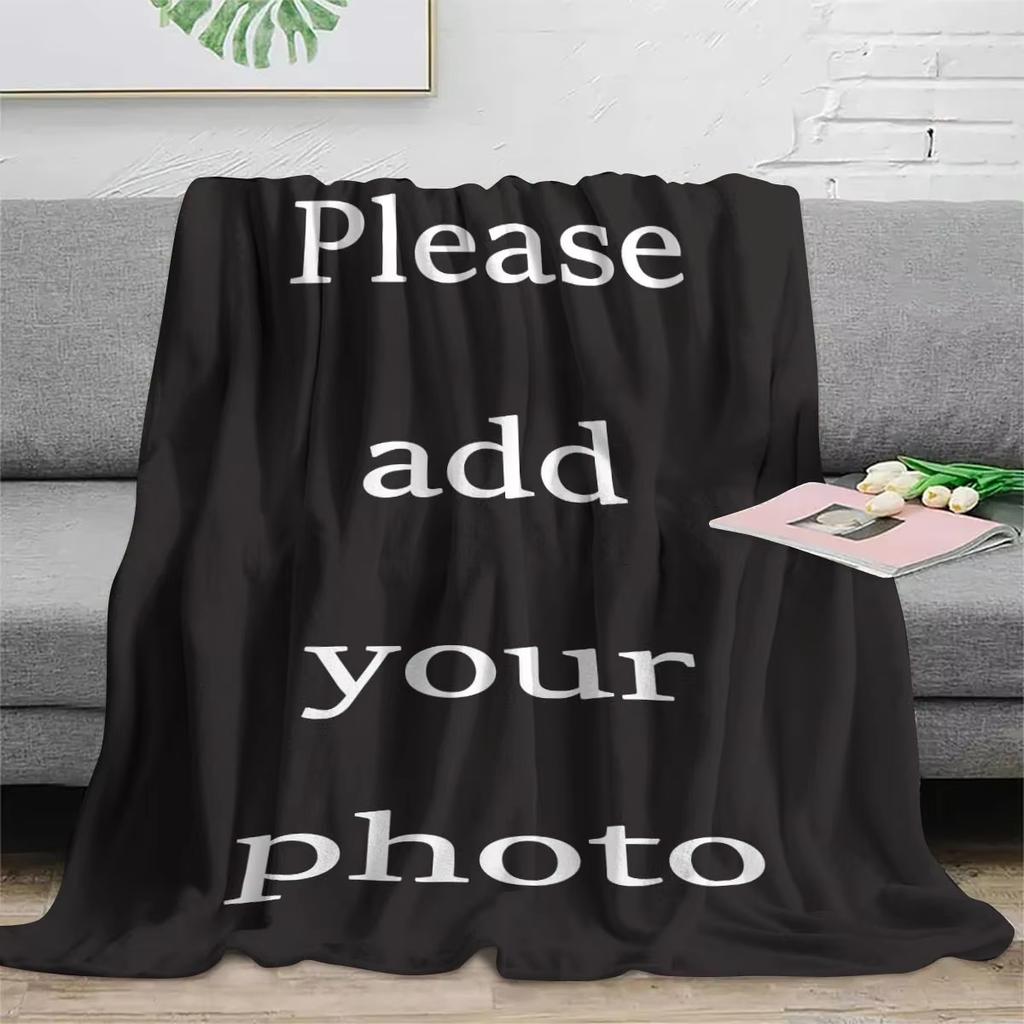 Coperta in Flanella Personalizzata Coperta Personalizzata con Foto/Logo Morbida Accogliente Per Letti di Famiglia Divani Uffici Campeggio Regalo Perfetto