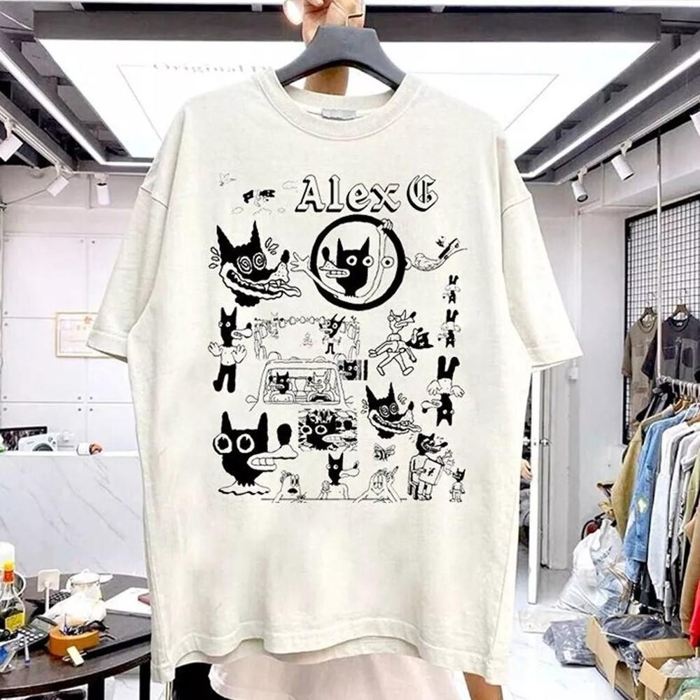 

Постер Alex G Базовый Стиль Белая Футболка с Коротким Рукавом Унисекс Репринт S-5XL Футболка Унисекс S