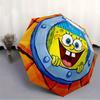 1pc SpongeBob Self-Folding Umbrella, 8-Bone Compact Travel Umbrella, Durable Plastic And Iron Frame084