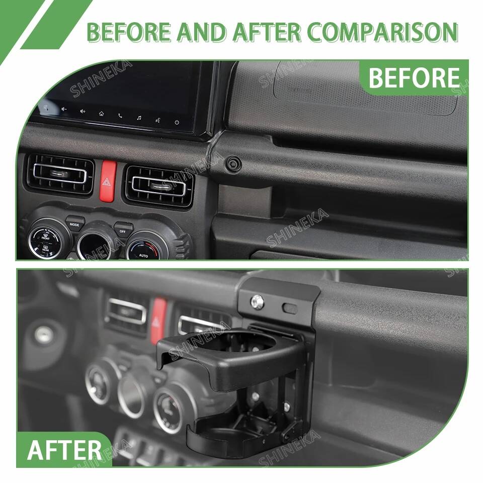 SHINEKA Car Side Door Water Cup Holder Drinkes Bracket For Suzuki Jimny 2019 2020 2021 2022 2023 2024 Up Interior Accessories