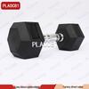Hexagonal Rubber Dumbbell Set with A-Type Rack