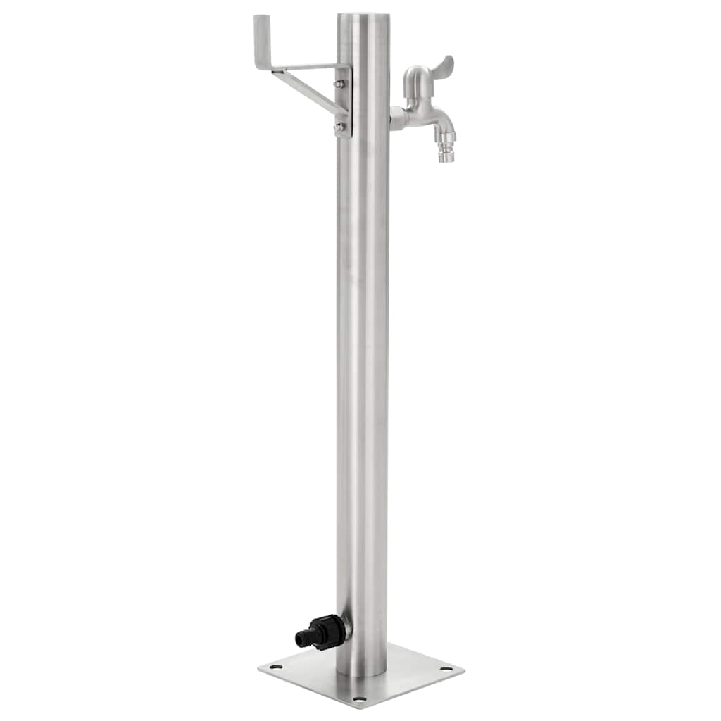vidaXL Garten-Wassersäule Edelstahl Rund 65 cm