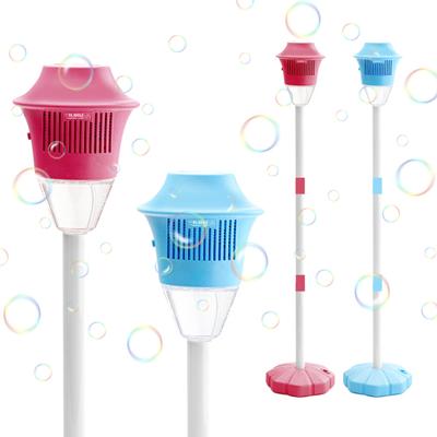 Bubble Machine with Lights Multi-Button Adjustment Automatic Vertical Bubble Maker with Adjustable Height Up To 47 Inches Rechargeable Bubble Blower