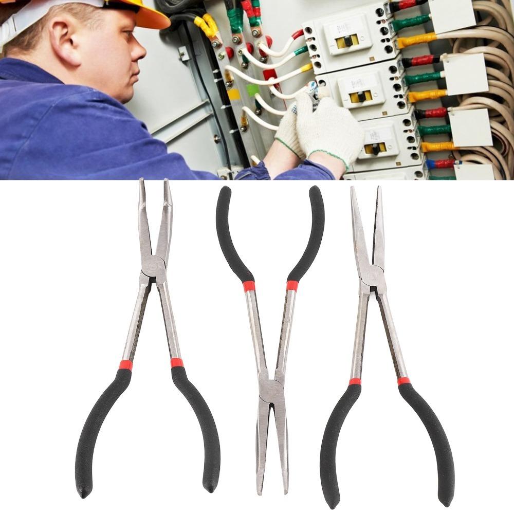 3pcs Insulated Comfort Grip Handles Long Nose Pliers Precision Long Nose Pliers Wire Bending