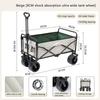 Collapsible Wagon Cart with Wheels Foldable - Folding Utility Wagons Carts Wagons for Grocery Sports Garden Shopping Camping