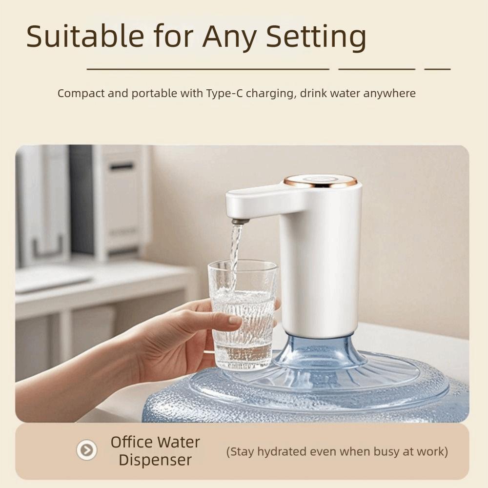 USB Charging Electric Bottled Water Dispenser Type-C Charging Smart Water Bottle Pump  Home Use