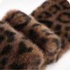 Comfortable and Stylish Leopard Pattern Neck Warmer Soft Faux Furs Winter Scarf for Keeping Warm In Chilly Weather