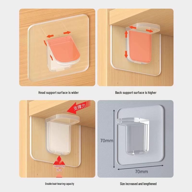 Punch-Free Partition Bracket: Right Angle Wardrobe Support and Fixator