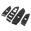 4 Pcs Door Window Control Panel Cover Carbon Fiber Style Glass Lift Button Decoration Sticker Replacement for Mazda