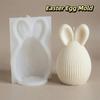 3D Bunny Egg Mould Non-stick Plaster Ornament Mold DIY Craft Easter Eggshell Mold  Gift Making