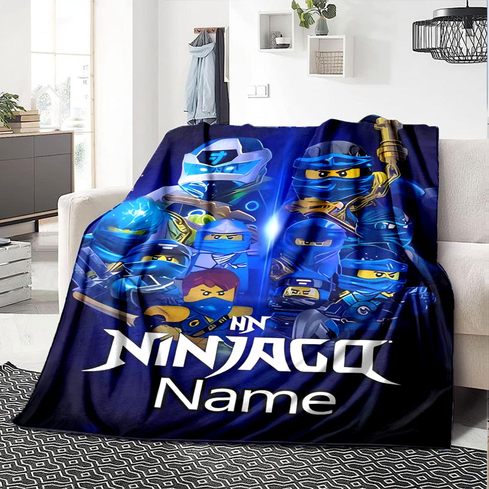 Customiz Name Personality Lego Ninjago Blanket Soft &Warm Sofa Office Bed Travel Lunch Break Blanket, Gift Suitable All Seasons