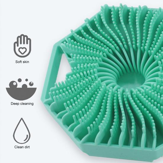 Szczotka pod prysznic Wielokąt Miękka skóra Złuszczający masaż skóry głowy Przenośny ergonomiczny uchwyt Antyseptyczna szczotka do ciała Wanna Szczotka pod prysznic Scruber