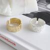 Silver-Plated Geometric Open Ring Adjustable Size Minimalist Silver-Plated Ring Fashion Jewelry Wide Ring Fashion Accessories
