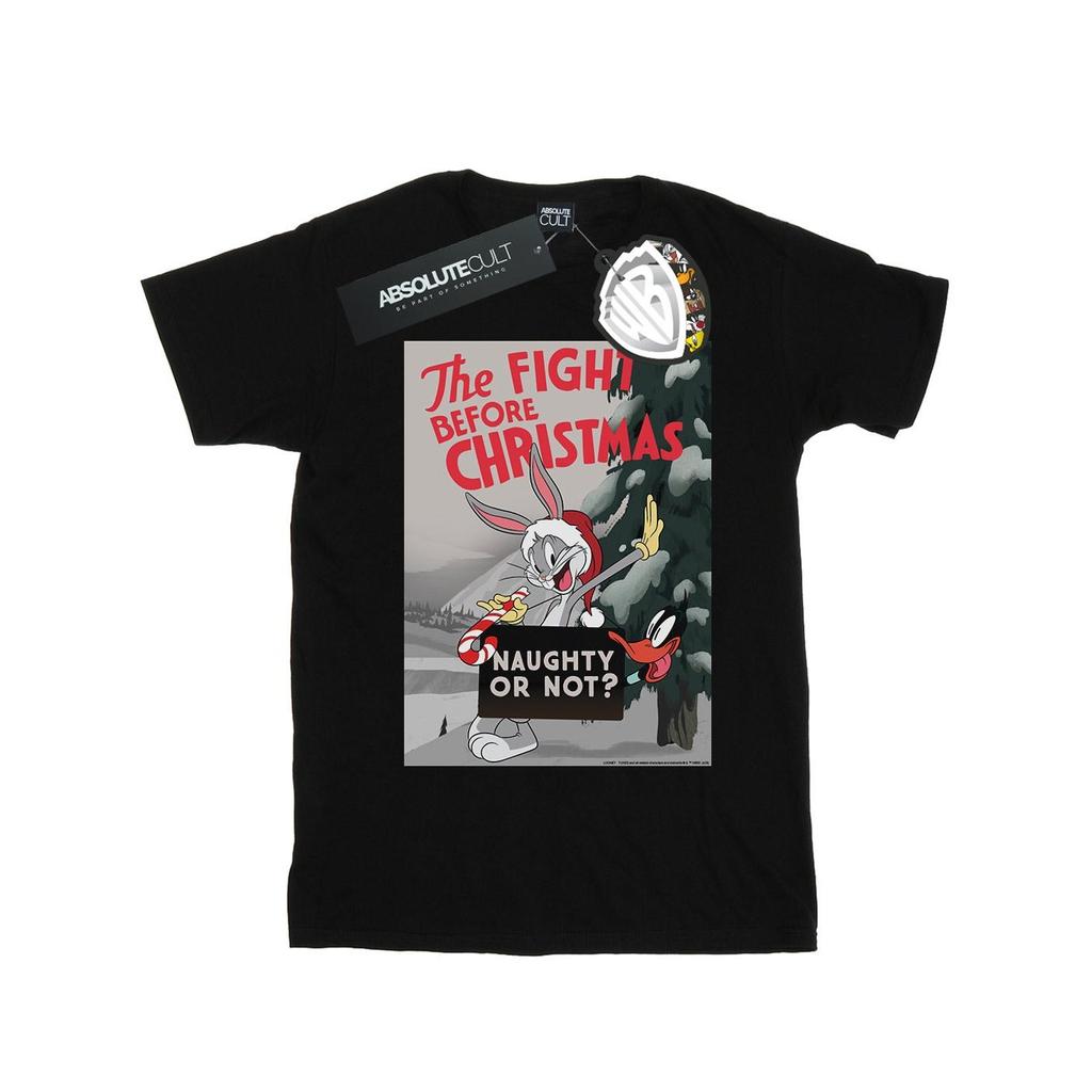 Looney Tunes Womens/Ladies The Fight Before Christmas Cotton Boyfriend T-Shirt