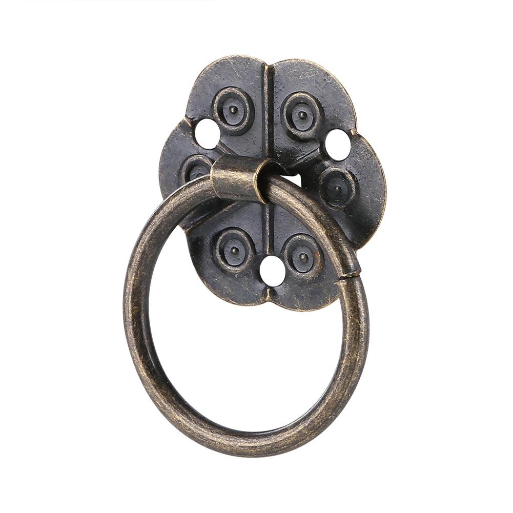 20Pcs Iron Furniture Handle Drawer Cabinet Desk Door Ring Pull Hardware Home Decor 2x2cm