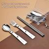 Reusable Portable Cutleries Set Rust-proof Stainless Steel Spoon Fork Chopstick  Travel Use