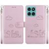 For Motorola Edge 60 5G/60 Fusion 5G Case RFID Blocking Kitten Pattern TPU+PU Leather Phone Cover