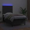 Maison Exclusive - Sommier à lattes de lit avec matelas et LED Noir 90x190 cm