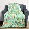1pc Deer Mushrooms Lightweight Flannel Blanket, Comfortable and Warm Blanket, for Office and Camping Sofa Bed, Livingroom180