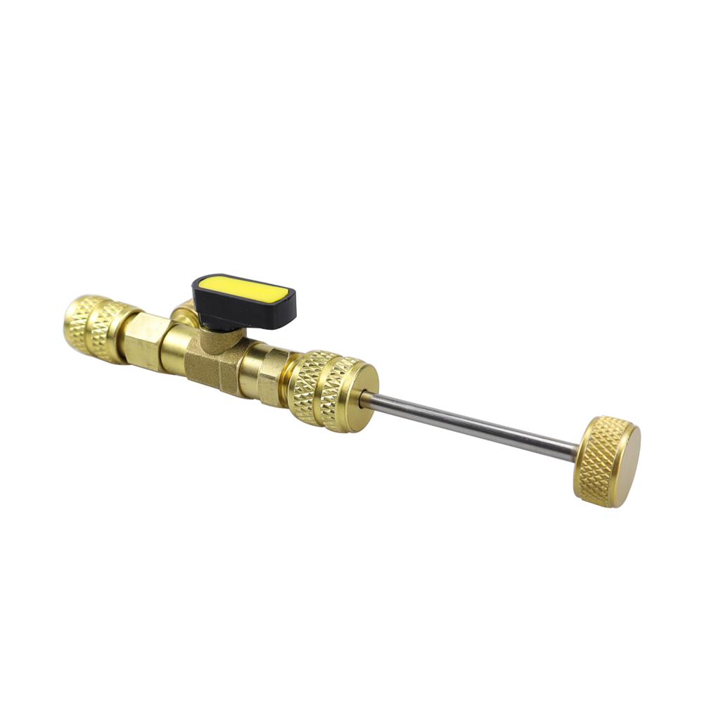 R410A R22 Valve Core Remover Installer Tool SAE 1/4 & 5/16 Port Double Head Valve Core Remover for HVAC R410A R22 Refrigeration