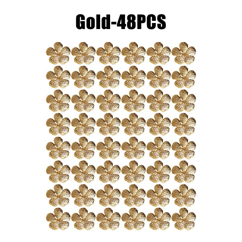 96PCS Bloom Napkin Ring Flower Types Decoration Napkin Holder Plum Blossom Napkin Buckle for Hotel Parties Feast Dining Table