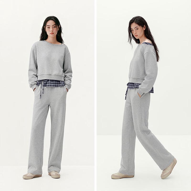 Semir Women's Off-Shoulder Sweatshirt & Long Pants Two-Piece Set