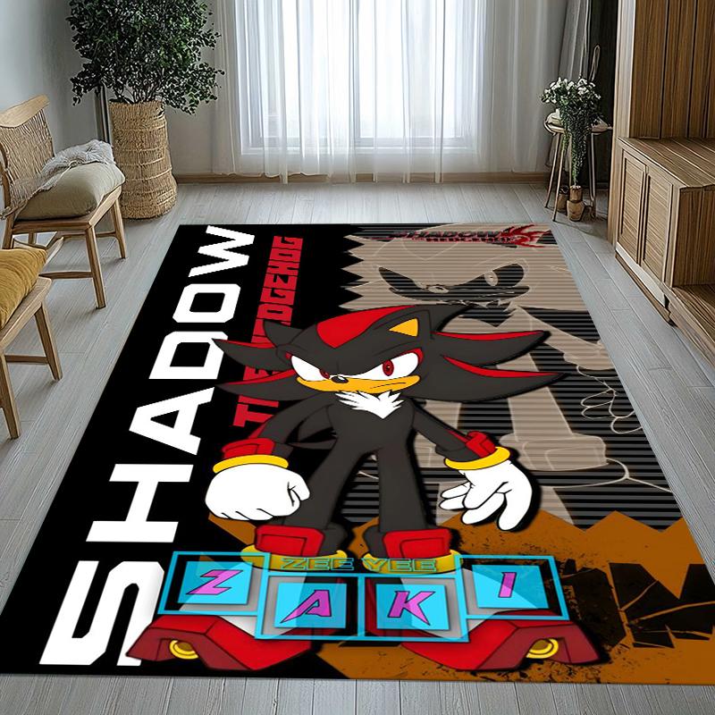 Retro S-Sonic Cartoon Games Living Room Non-Slip Area Rug Soft Carpet for Bedroom Kids Playroom Sofa,Home Decor Doormat Gift