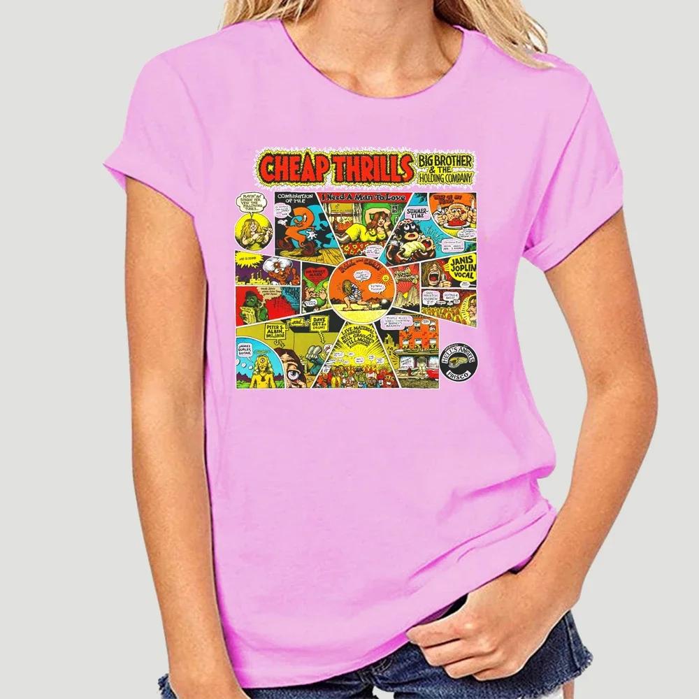 JANIS JOPLIN Cheap Thrills T-Shirt (Black) S-5XLHipster O-Neck Cool Tops 5766X