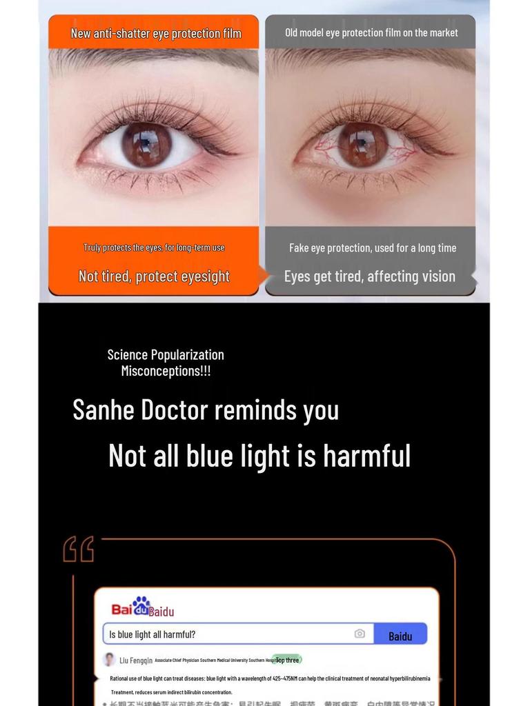 HD Transparent Anti-Blue Light Screen Protector for Laptop and Desktop Monitors