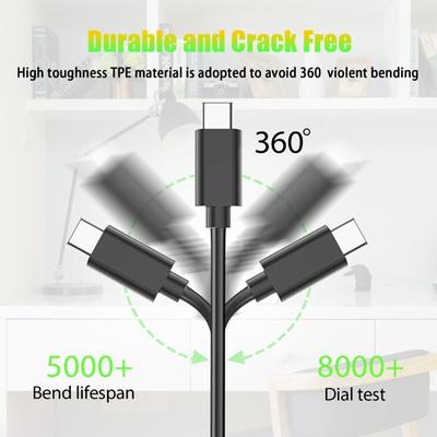 Charging Adapter AC100-240V Power Supply Adapter Equipped with 1.5m Long USB Type C Cable Cord