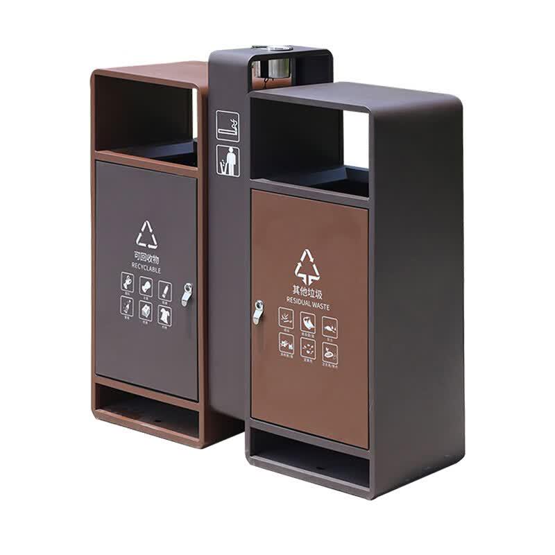 Zhuang Taitai Outdoor Dual-Compartment Waste Bin