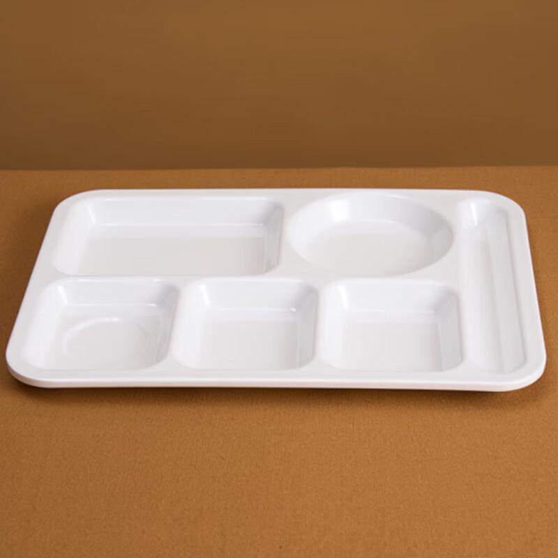 Thickened Melamine 6-Compartment Fast Food Tray