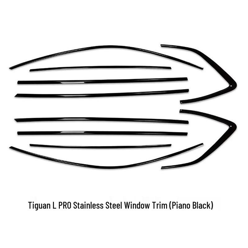 2024 Tiguan L Pro Black Warrior Lišta kolem oken & Osvětlený pruh na karoserii vozu