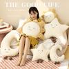 Smile Moon Star Sun Cloud Plush Pillow Stuffed Soft Cartoon Weather Sofa Decor Toy Cushion  For Kids Bedroom Office