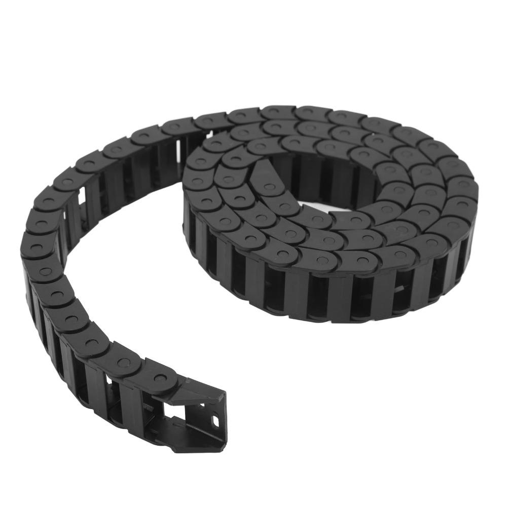 1M Length Drag Chain Black CNC Cable Carrier Durable Wire Carrier Chain CNC Machine Tool