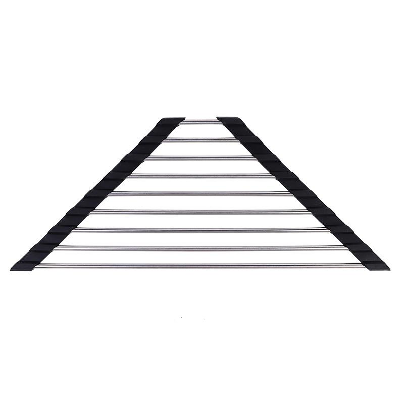 Kitchen Sink Water Filter Rack Foldable Triangular Sink Storage Rack Drain Rack Stainless Steel Storage For Bowls And Chopsticks