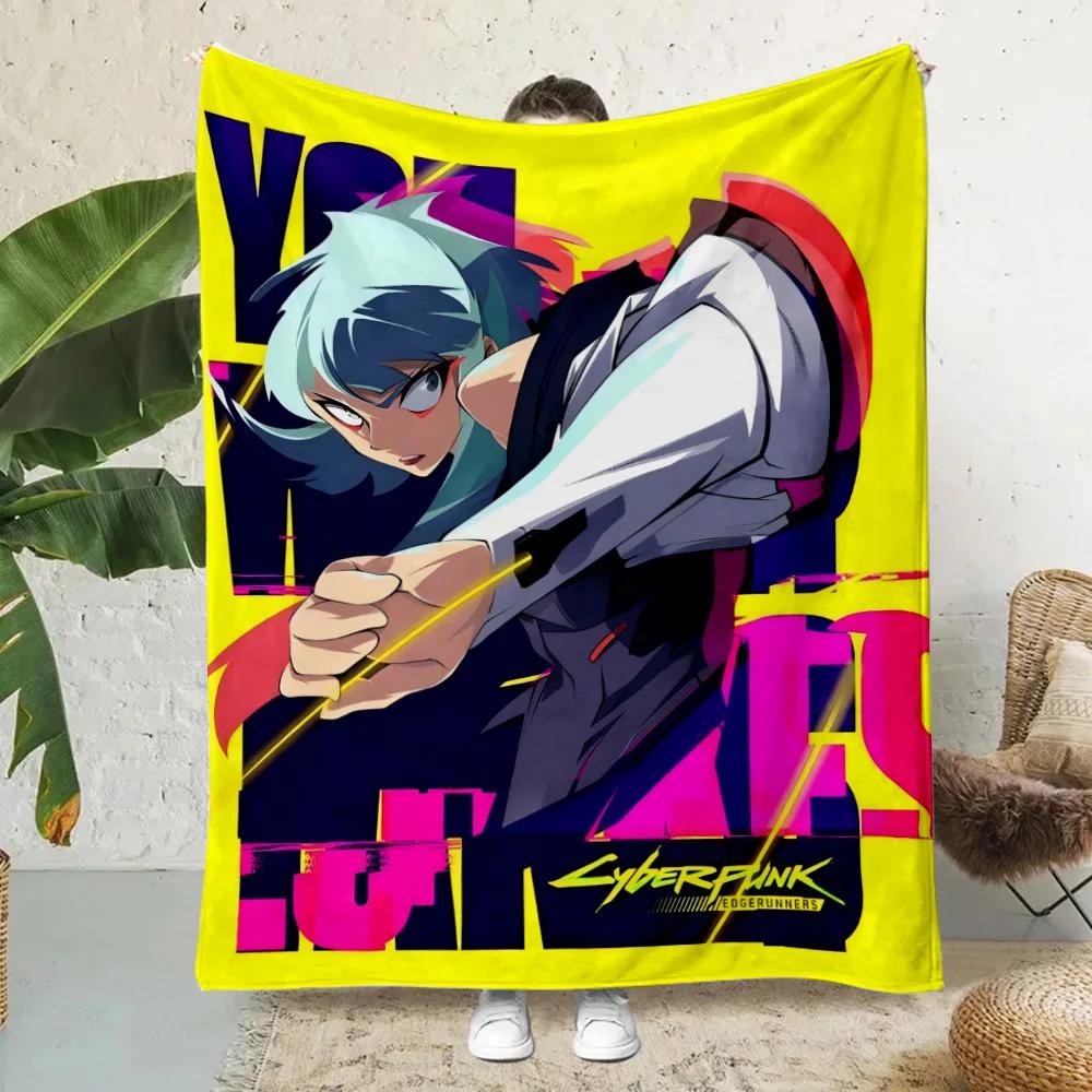 Cute Cartoon Rebecca Printed Picnic Blankets Warm Blanket Soft and Comfortable Blanket C-C-Cyberpunks-Home Travel Birthday Gift