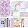 A6 Binder Budget Planner Notebook Covers Folder A6 Size 6 Hole Binder Pockets With Chedule Weekly Plan Monthly Plan Loose-Leaf Quality