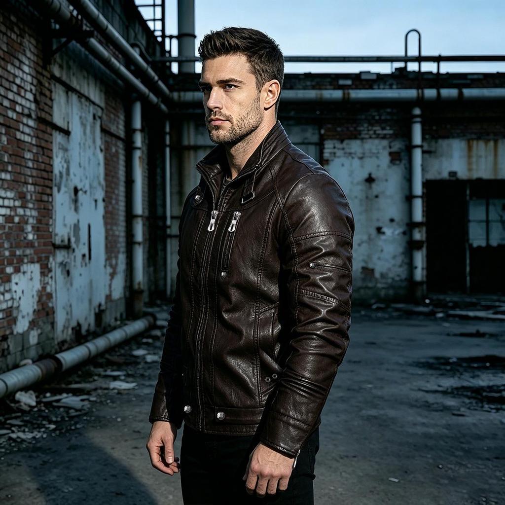 Men's Faux Leather PU Motorcycle Jacket - Autumn/Winter Stylish Outerwear