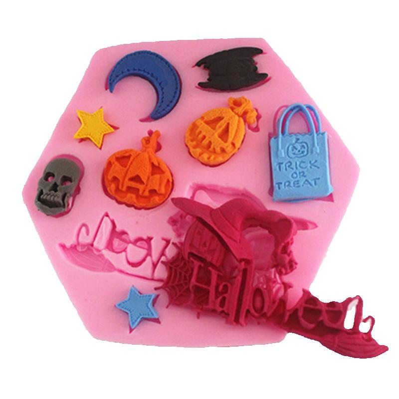 Halloween Fashion Creative Cute Baking Mould Fondant Cookie Cake Sugarcraft Plunger Cutters Mold Tools