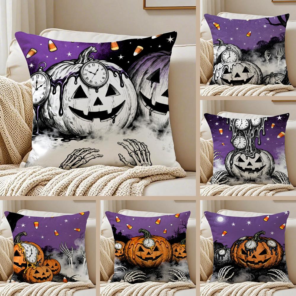 Surreal Halloween Cushion Cover Pillowcase Antidustmite Living Room Sofa Decor Cushion Room