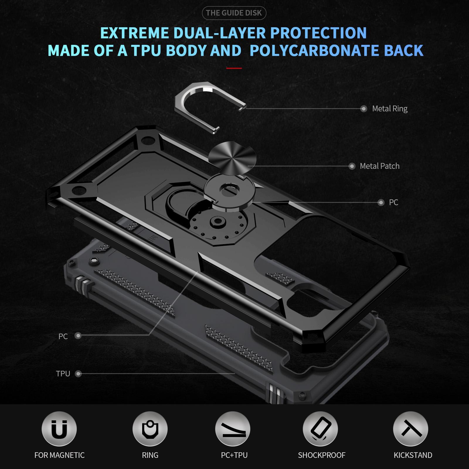 

For Xiaomi 15 Pro Case PC+TPU Phone Cover with Rotary Ring Kickstand Rose Gold