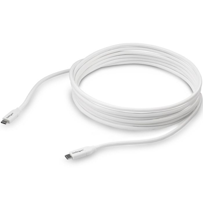 Startech 4m USB-C To USB-C Cable with 5A Power Delivery - White - Sync & Charge